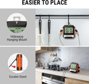 LABART TP904 450 ft Wireless Meat Thermometer with 2 Probes with Bluetooth Smoker Thermometer for Chicken Steaks Poultry